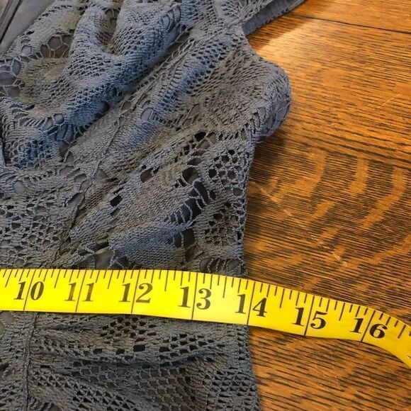 Adrianna Papell Gray Lace Sheath Dress - Picture 12 of 15